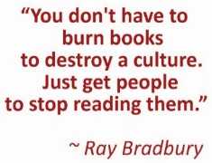 Ray Bradbury-Zitat ber brennende Bcher Postkarten
